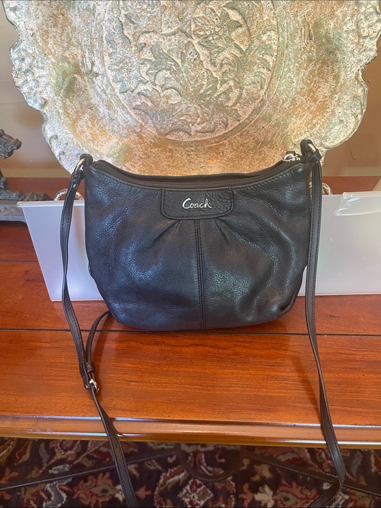 Coach Handbags - Coach Black Pebbled Leather Small Crossbody